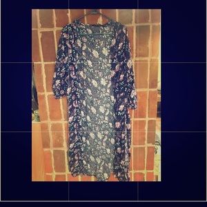 Long floral cardigan